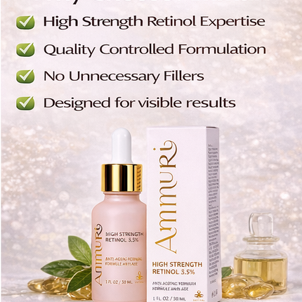 Retinol 3.5% Anti-Ageing Serum for Wrinkles & Skin Firming | Ammuri