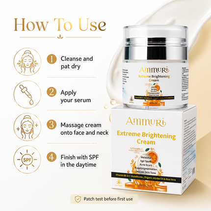 Ammuri Skincare Brightening Cream with Vitamin C & Glutathione