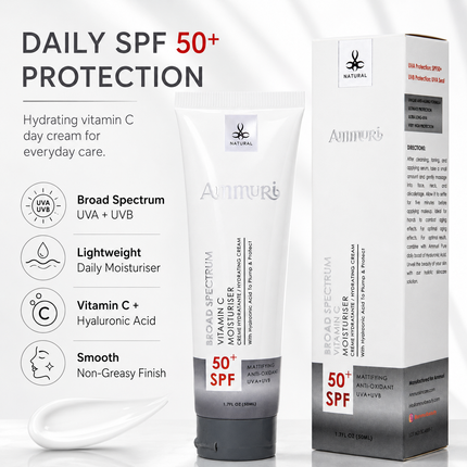 Ammuri Vitamin C Day Cream SPF50 - Brightening Moisturizer Sun Protection