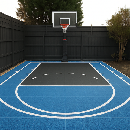 Basketball Court Flooring System - Half Court | Includes Court Markings