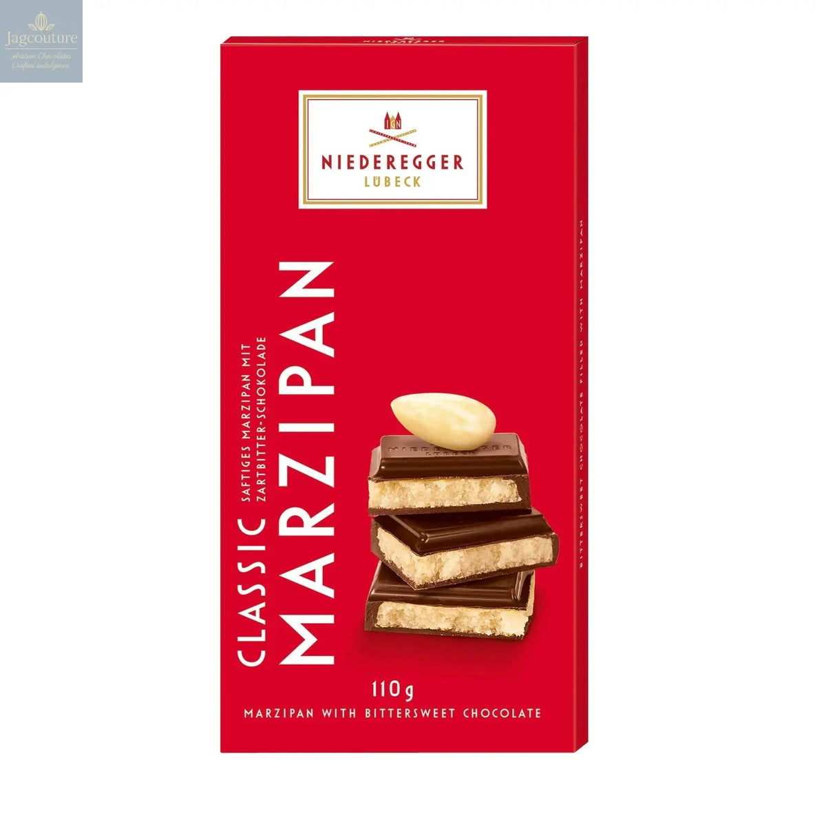 Classic dark chocolate covered marzipan bar