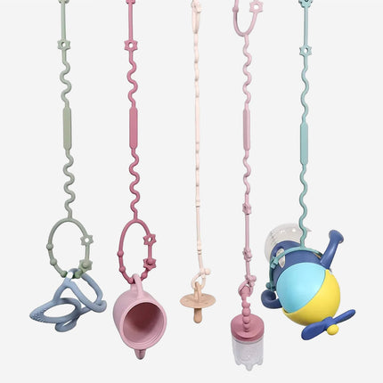Bloom Bambini Adjustable Teether and Pacifier Clip in Pink