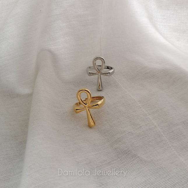 'Ankh' Ring - Gold/Silver