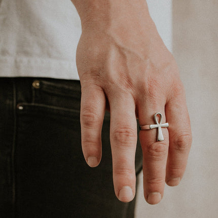 Ankh Ring Silver