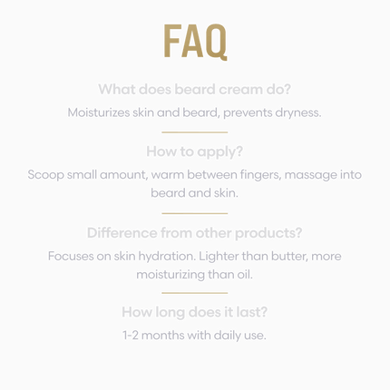 Beard Cream: Defeat Dryness and Itch