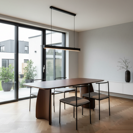 Walnut Dining Table with Curved Legs