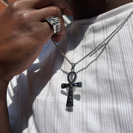 Ancient Ankh Noir Necklace