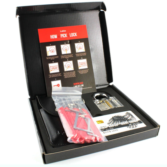 Lokko Lock Picking Kit - Lock Picks, Practice Lock, Spy Kit, Beginners Guide