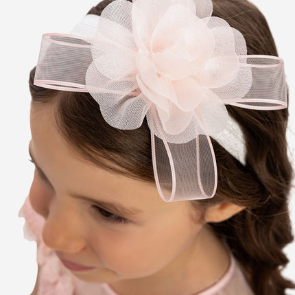 DRESS & Fleur Baby Girls Dress with Tulle Skirt in Pink