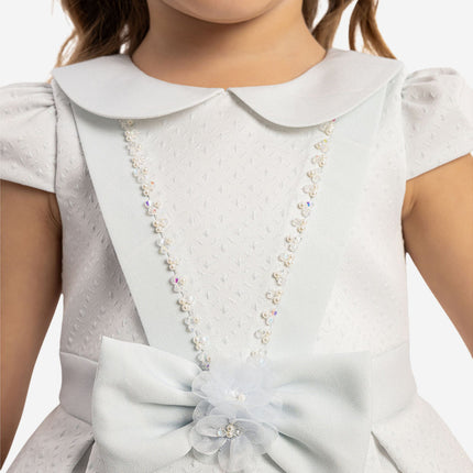 DRESS & Fleur Baby Girls Dress with Headband in Blue