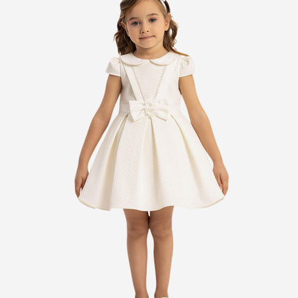 DRESS & Fleur Baby Girls Dress with Headband in White