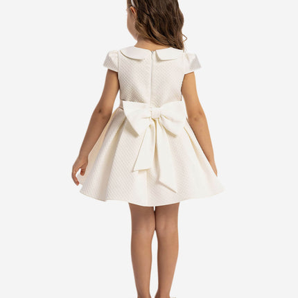 DRESS & Fleur Baby Girls Dress with Headband in White