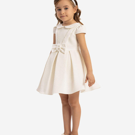 DRESS & Fleur Baby Girls Dress with Headband in White