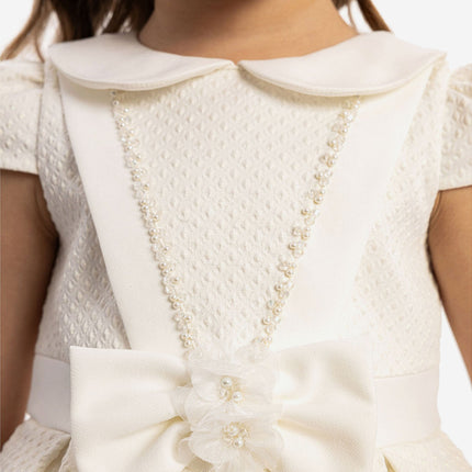 DRESS & Fleur Baby Girls Dress with Headband in White
