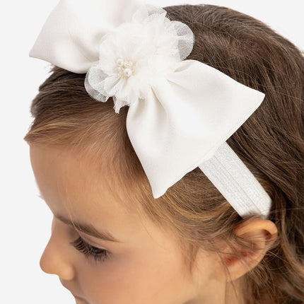 DRESS & Fleur Baby Girls Dress with Headband in White