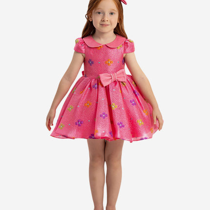 DRESS & Fleur Baby Girls Floral Dress with Headband in Pink
