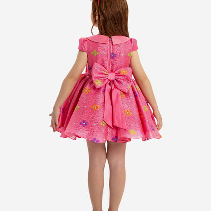 DRESS & Fleur Baby Girls Floral Dress with Headband in Pink
