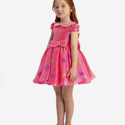DRESS & Fleur Baby Girls Floral Dress with Headband in Pink