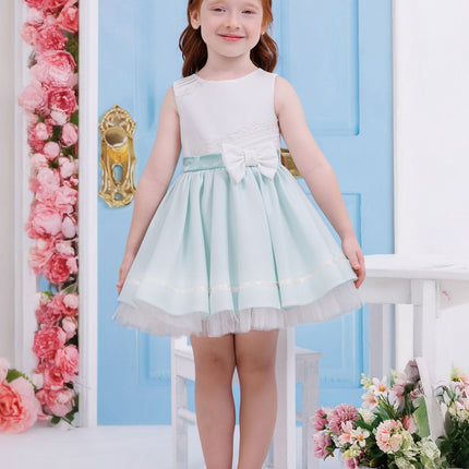 DRESS & Fleur Baby Girls Dress with Headband in Green