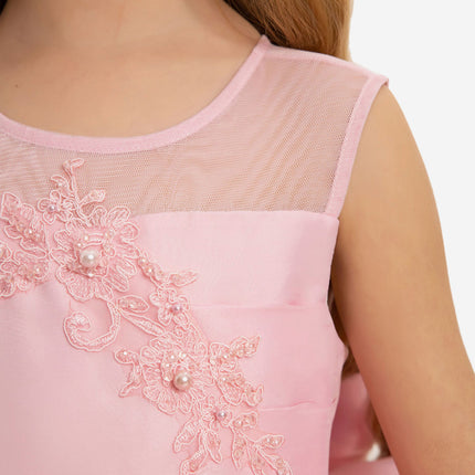 DRESS & Fleur Girls Dress with Headband in Pink