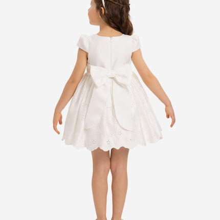 DRESS & Fleur Baby Girls Dress with Headband in White