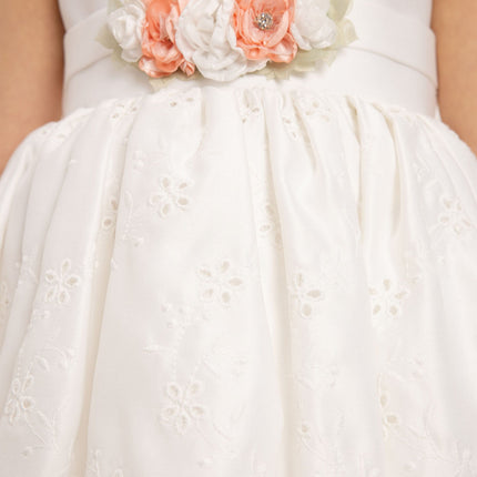 DRESS & Fleur Baby Girls Dress with Headband in White
