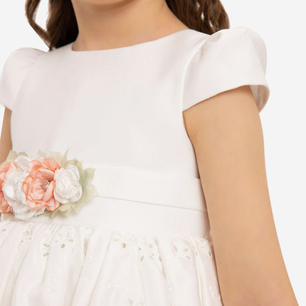 DRESS & Fleur Baby Girls Dress with Headband in White