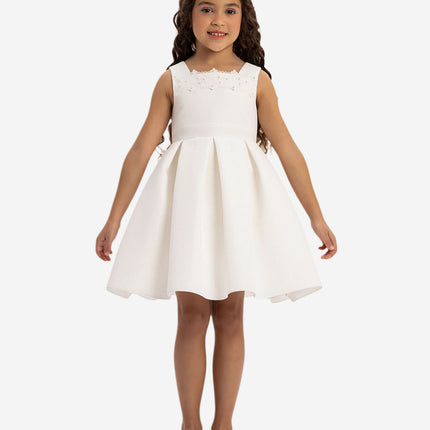 DRESS & Fleur Girls Dress with Bolero and Matching Bag in White