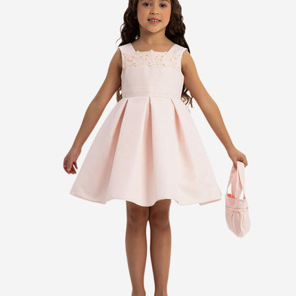 DRESS & Fleur Girls Dress with Bolero and Matching Bag in Pink