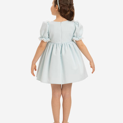 DRESS & Fleur Baby Girls Dress Set with Teddy Bear in Blue