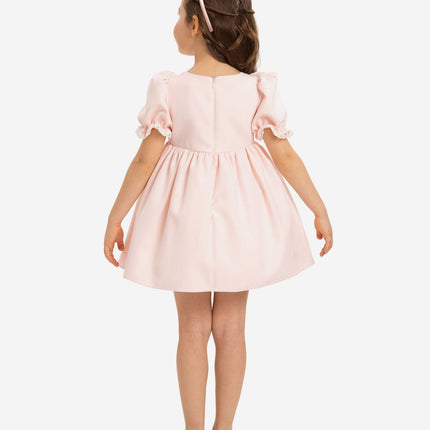 DRESS & Fleur Baby Girls Dress Set with Teddy Bear in Pink