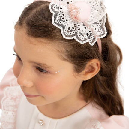 DRESS & Fleur Baby Girls Dress Set with Teddy Bear in Pink