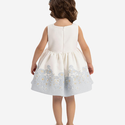 DRESS & Fleur Baby Girls Dress with Bolero and Headband in Blue