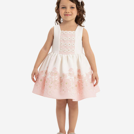 DRESS & Fleur Baby Girls Dress with Bolero and Headband in Pink