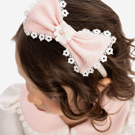 DRESS & Fleur Baby Girls Dress with Bolero and Headband in Pink