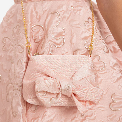 DRESS & Fleur Girls Elegant Dress with Matching Bag in Pink
