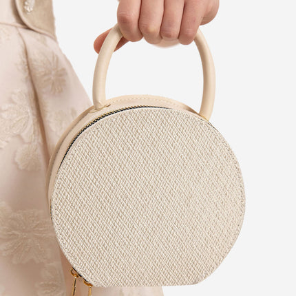 DRESS & Fleur Girls Stylish Dress with Matching Bag in Beige