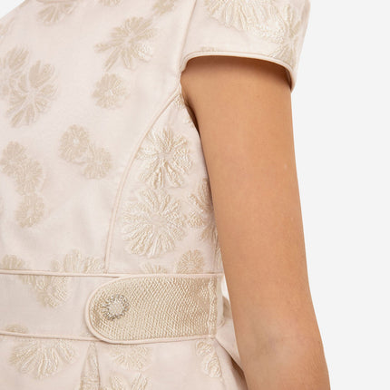 DRESS & Fleur Girls Stylish Dress with Matching Bag in Beige