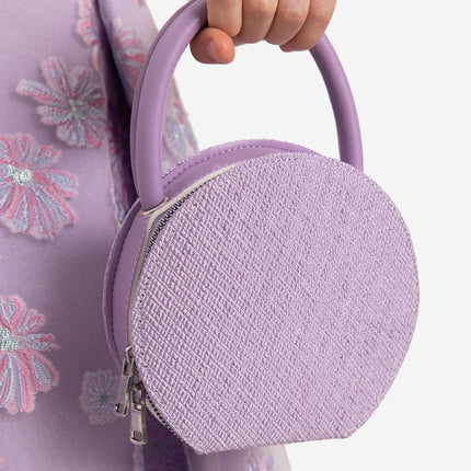 DRESS & Fleur Girls Stylish Dress with Matching Bag in Purple
