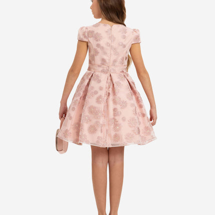 DRESS & Fleur Girls Stylish Dress with Matching Bag in Pink