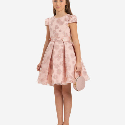 DRESS & Fleur Girls Stylish Dress with Matching Bag in Pink