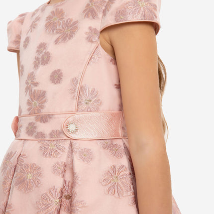 DRESS & Fleur Girls Stylish Dress with Matching Bag in Pink