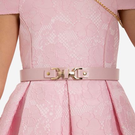 DRESS & Fleur Girls Dress with Bag and Belt in Pink