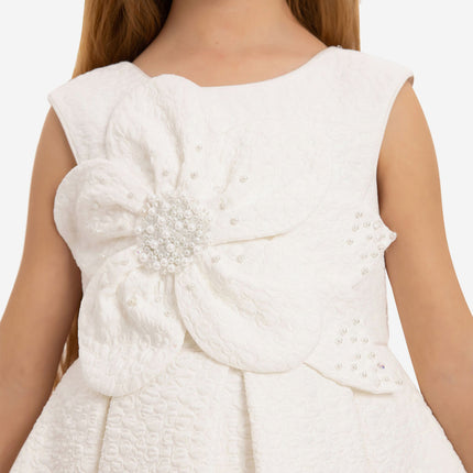 DRESS & Fleur Girls Dress with Matching Bag in White
