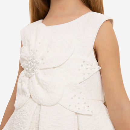 DRESS & Fleur Girls Dress with Matching Bag in White