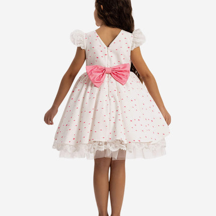 DRESS & Fleur Girls Dress with Headband in Pink