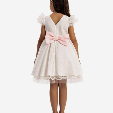 DRESS & Fleur Girls Dress with Headband in Pink
