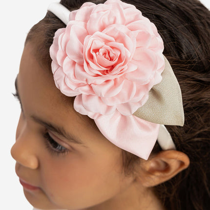 DRESS & Fleur Girls Dress with Headband in Pink
