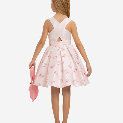 DRESS & Fleur Girls Cherry Dress with Matching Bag in Pink