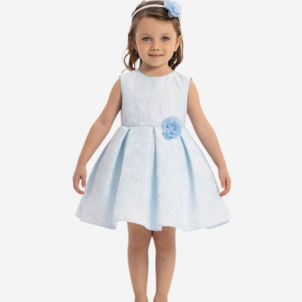 DRESS & Fleur Baby Girls Flower Dress in Blue